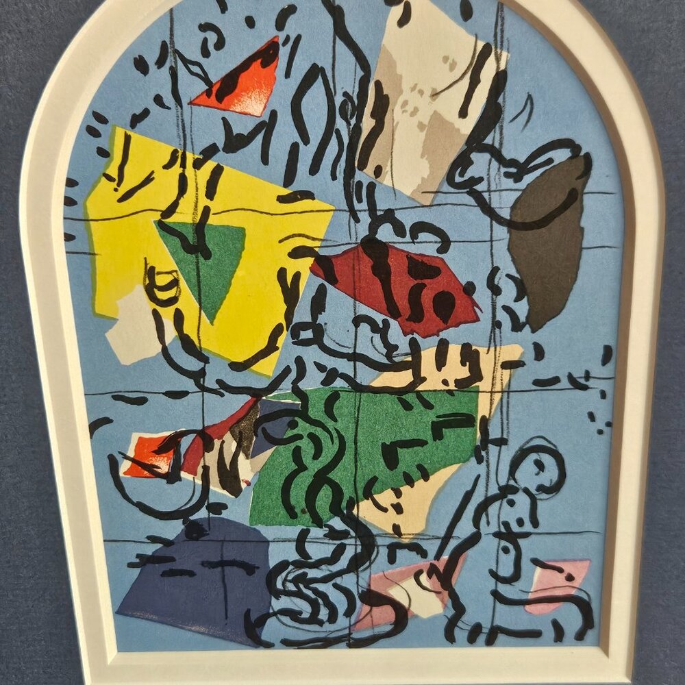 Marc Chagall Lithograph - Tribe of Dan Stage 1 - 1962 - Custom Framed - Picture 3 of 12